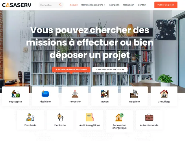 Application web Casaserv réalisée par Communic'Action